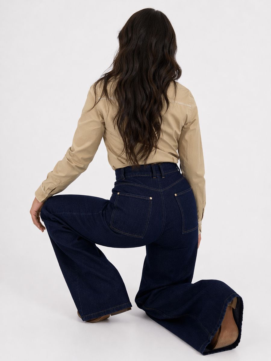 Pantalón ALTIVA JEANS — vista posterior denim navy